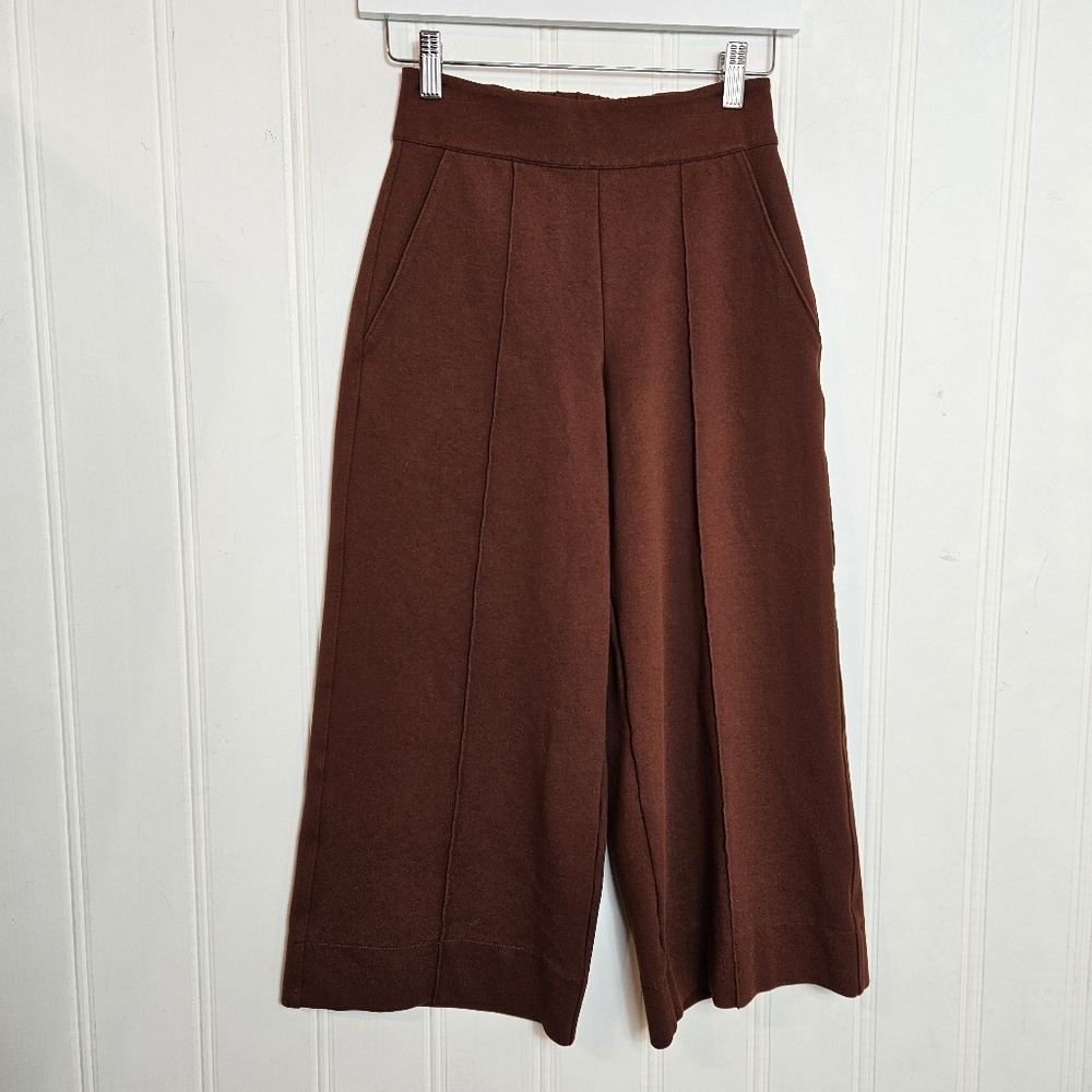 Brochu Walker High Rise Wide Leg Pants Rhodes Sienna Crop Trousers Womens Sz XS - Picture 2 of 13